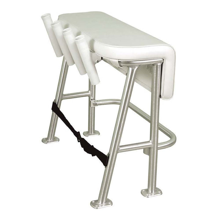 TACO Marine Neptune III Leaning Post, 4 Poly Rod Holders, 15º Angle, 72-Qt Cooler Space