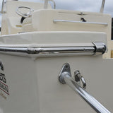 TACO Marine Stainless Steel Hollow Back Rub Rail, 3/4 in x 6 ft, 304 SS, Polished