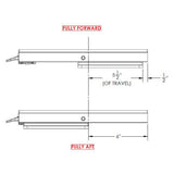 TACO Marine Low Profile Manual Seat Slide, 13 in x 24 in, For 29-40 in Seats, 5.5 in Travel, 7 Positions
