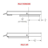 TACO Marine Low Profile Manual Seat Slide, 11-1/8 in x 36 in, For 41-54 in Seats, 3-5/8 in Travel