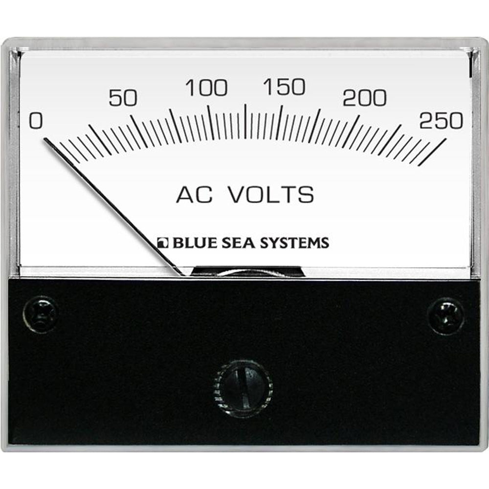 Blue Sea Systems AC Analog Voltmeter, 2.75 in Face, Backlit Face