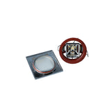 Mega LED - Anafi Square Downlight Fixture - For G4 LED Bulb Chromed Brass Trim And Frosted Glass