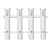 TACO Marine 4-Rod Deluxe Poly Rod Rack, UV-Stabilized Polyethylene, 18 in, 1-3/4 in Rod Holders