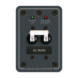 Blue Sea Systems AC Main European Circuit Breaker Panel, 230V AC, Double Pole, 2.63 x 3.75 in, Reverse Polarity LED