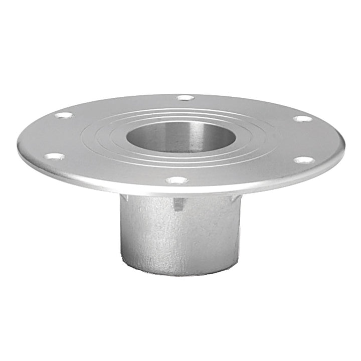 TACO Marine Zwaardvis Table Pedestal Base, For 2-3/8 in (60mm) Column, Aluminum, Brite Anodized