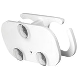 TACO Marine 2-Drink Poly Cup Holder, Suction Cup Mounts, White UV-Stabilized HDPE