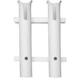 TACO Marine 2-Rod Deluxe Poly Rod Rack, White Rack, UV-Stabilized Polyethylene, Knife and Plier Slots