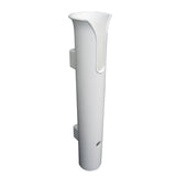 TACO Marine Stand-Off Surface Mount Rod Holder, 0°, 12 in L, 1-3/4 in ID, White UV-Stabilized HDPE, No Hardware