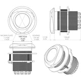 Lumitec SeaBlaze Typhoon Through-Hull Underwater LED Light, Bronze Housing, 10-30V DC, IP68, 10,000+ Lumens
