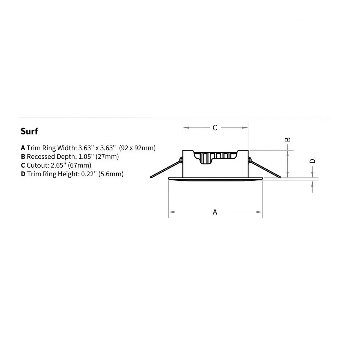 Imtra Surf PowerLED Downlight, 10-40VDC, Chrome Bezel, Warm White Light