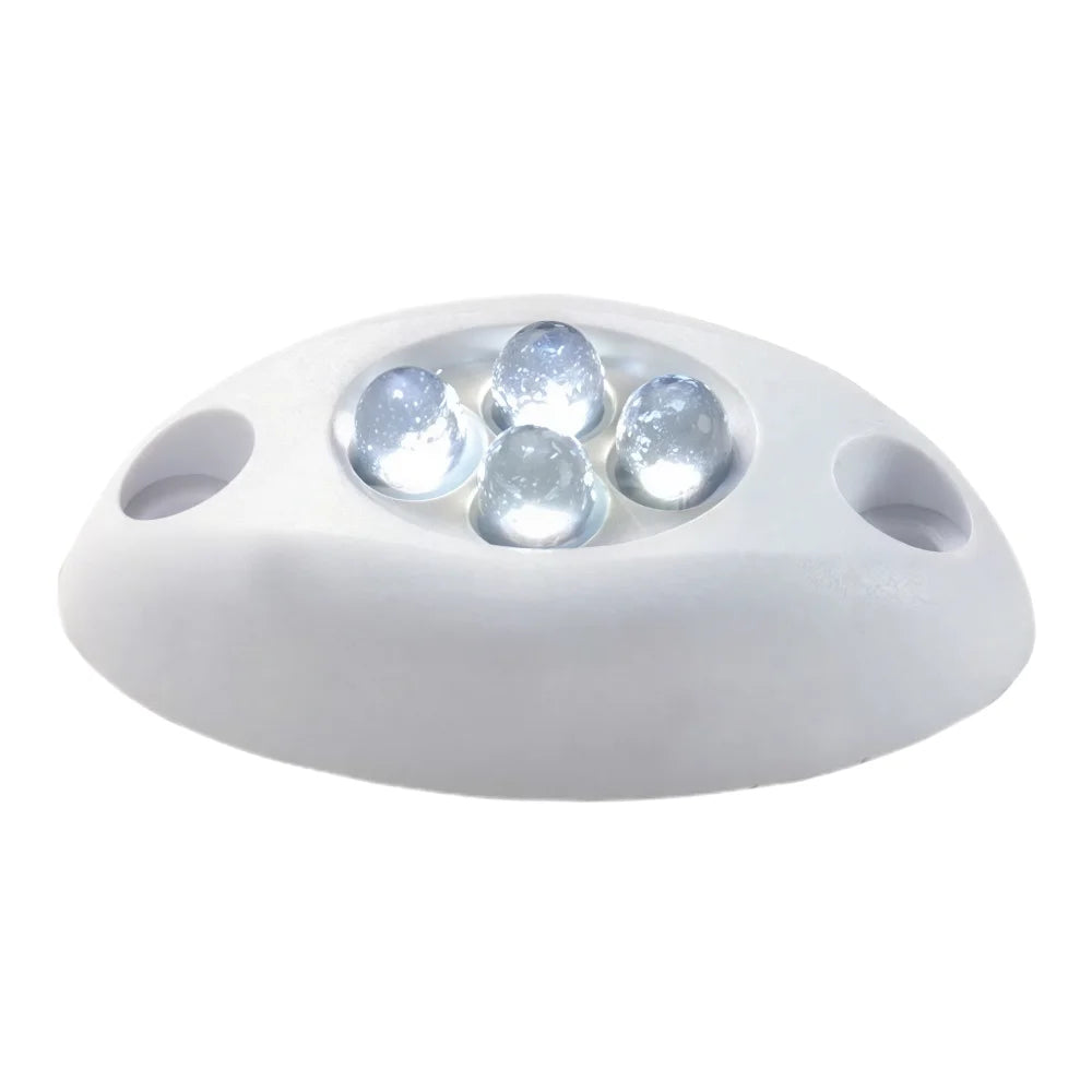 Imtra LED Cluster Courtesy Light, 12V, IP65, Blue LED, White Housing