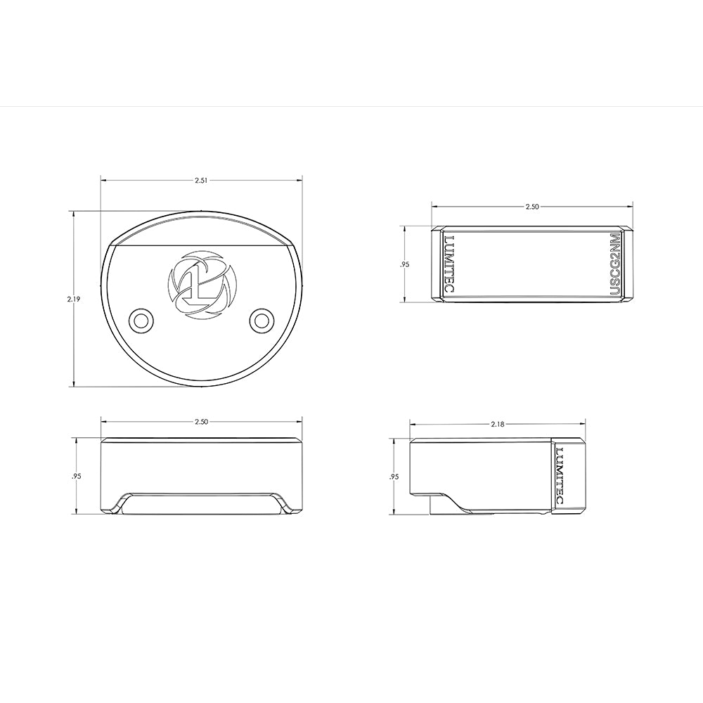 Lumitec Surface Mount Composite Navigation Light, LED, USCG 2NM Rated, 10-30V, IP67