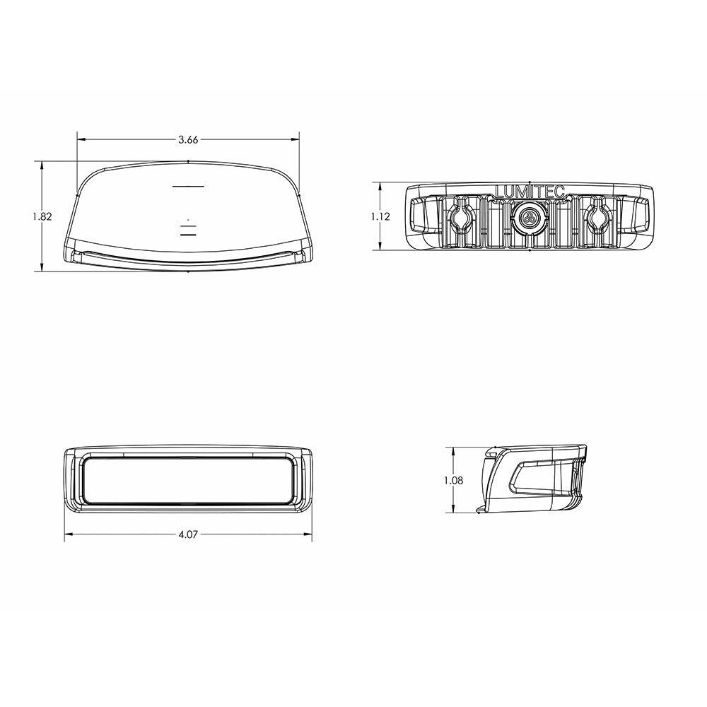 Lumitec Contour Navigation/Docking Combination Light, 10-30V DC, USCG 2 NM, 1000 lm White Flood