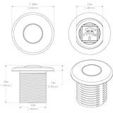 Lumitec Newt LED Livewell Light, 10-16V, IP67, 5/8in Hole Mount