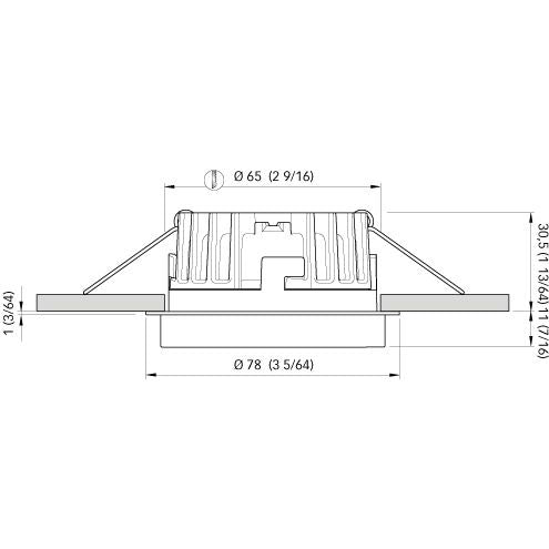 Quick Marine - JAZZ H10 LED Downlight - Warm White, 4W, 10-30V, 45°, Stainless Steel (FASP6812X200A00)
