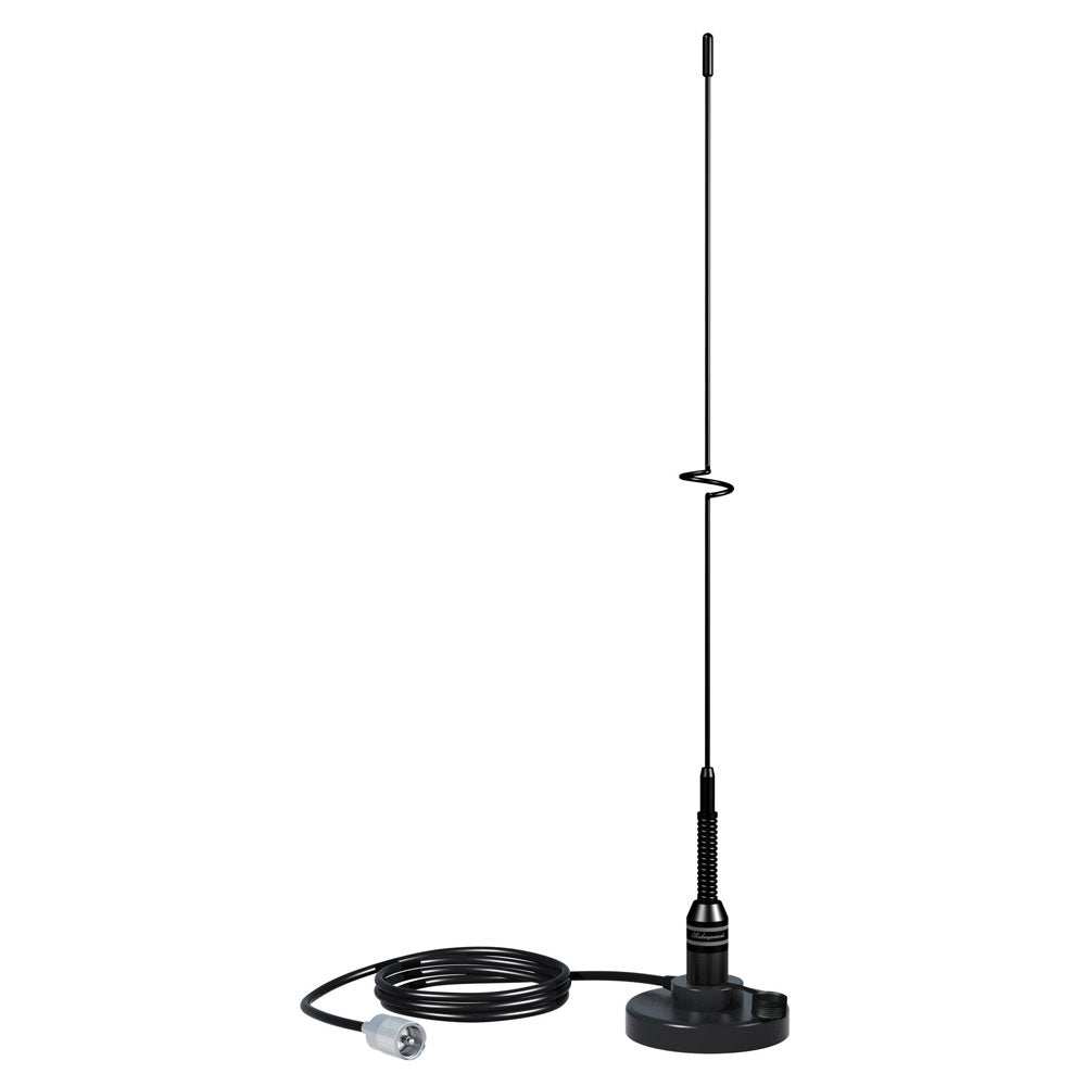 Shakespeare - VHF 19" 5218 Black SS Whip Antenna - Magnetic Mount