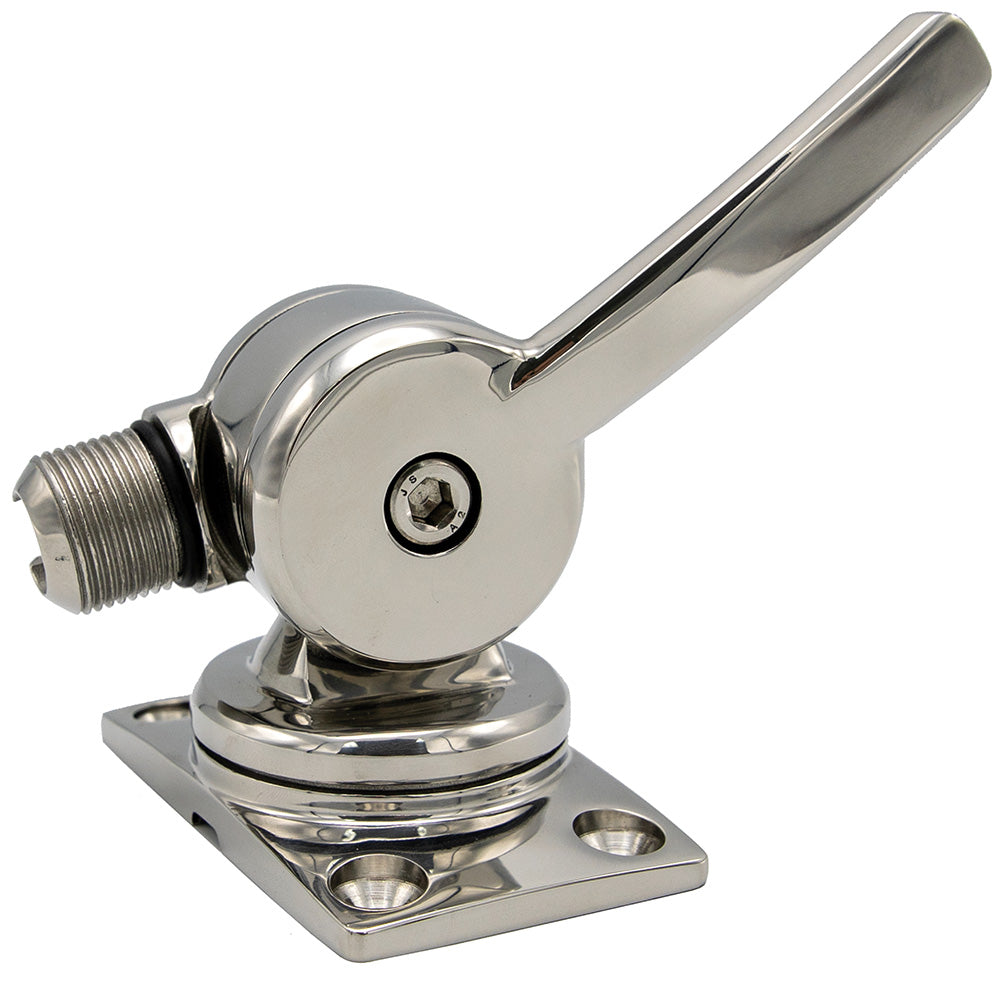 Shakespeare - 6187 Sleek & Compact Stainless Steel Rotatable 4-Way Ratchet Mount