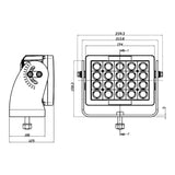 Imtra Offshore 20-LED Deck Light, 11-65VDC, 140W, 25° Beam