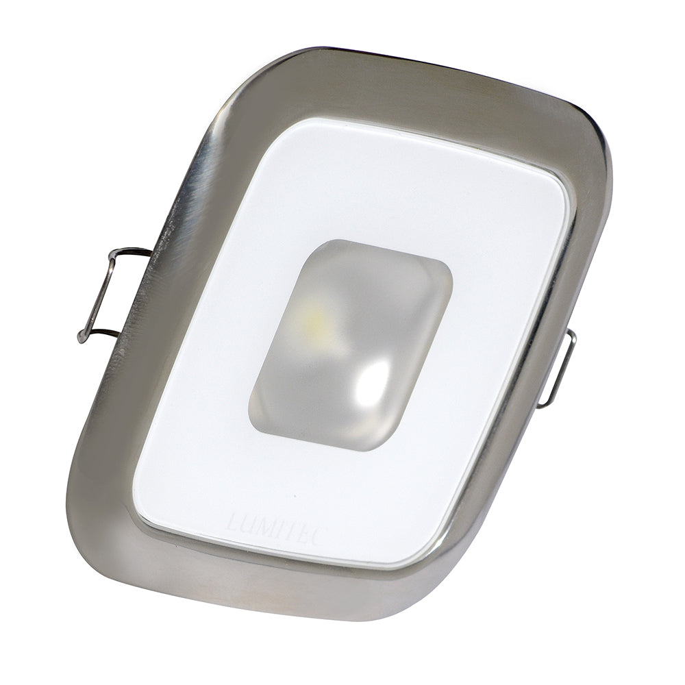 Lumitec Square Mirage LED Down Light, 10-30V, IP67, 2 in Cutout, Flush Mount