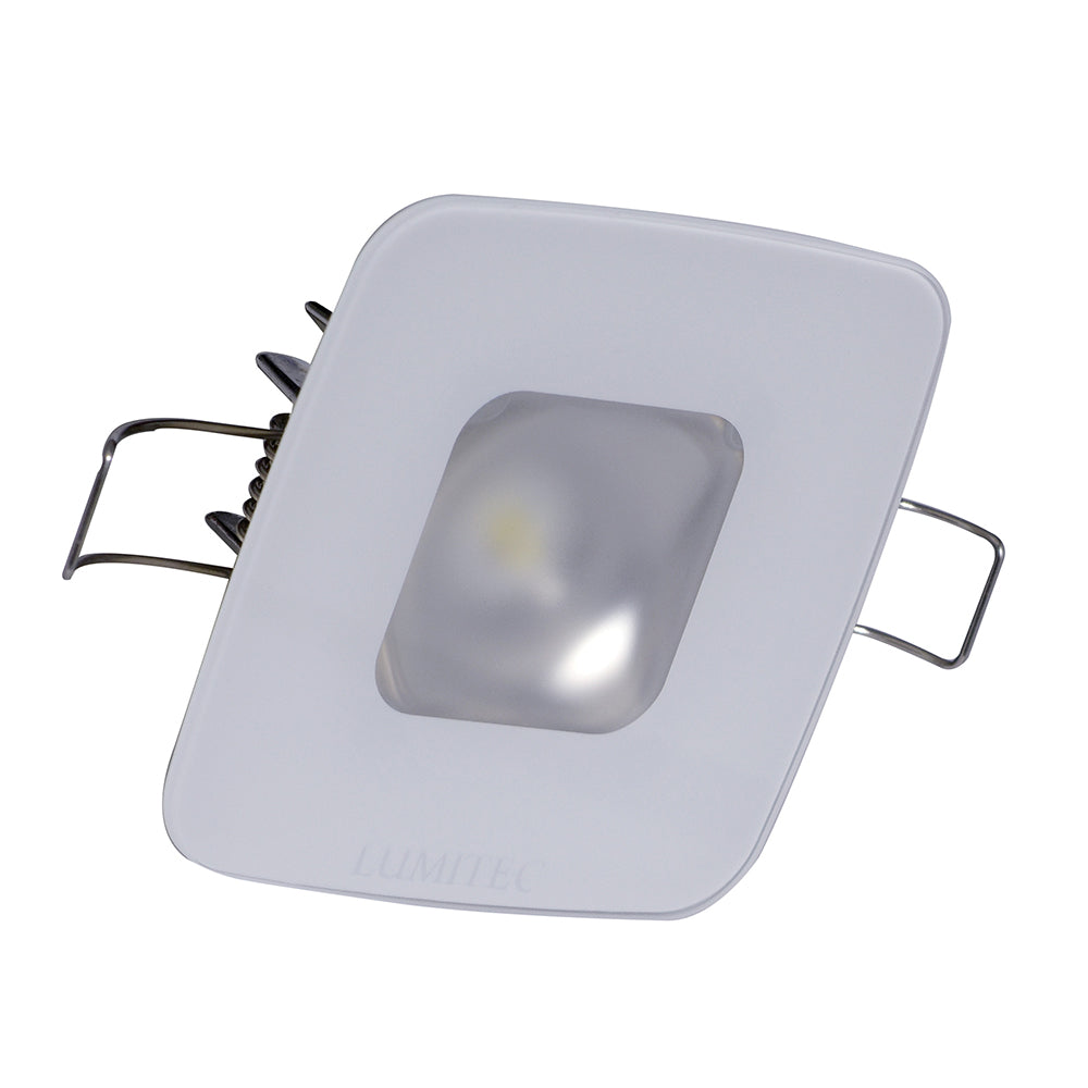 Lumitec Square Mirage LED Down Light, 10-30V, IP67, 2 in Cutout, Flush Mount