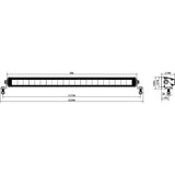 Plash - SRX2-Series LED Light Bar - 9-32V, IP67, 6000K, Cool White, 105W, 7.9A