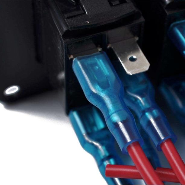 Plash - Switch Panel - 3 Switch, with Voltmeter, Dual USB Charger, Red, 12V-24V (EL-SP-006-RED)