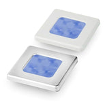 Hella Marine Slim Line Square LED Courtesy Lamp, Blue Light, IP67, <0.5W