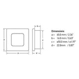 Hella Marine EuroLED75 Square Spare Trim, Clip-On
