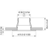 Quick Marine - DAISY 52 Downlight - Warm White, 10-30V, IP65, 1.5W, 0.06A