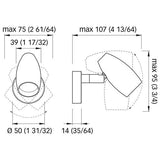 Quick Marine - OLIVIA No Switch Reading Light - 10-30V, 0.11A, 2.5W, IP40