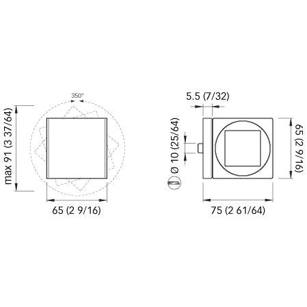 Quick Marine - QB COMPASS 1L Wall Light - 10-30V, 4W, IP40, 0.17A, Chrome Finish