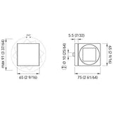 Quick Marine - QB COMPASS 1L Wall Light - 10-30V, 4W, IP40, 0.17A, Chrome Finish