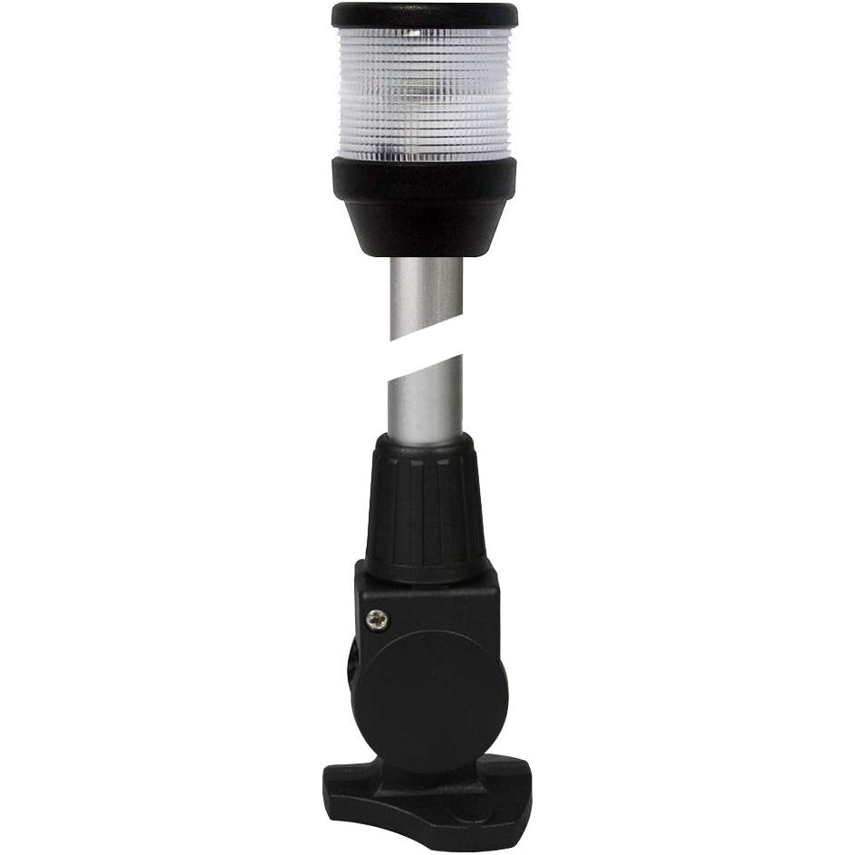 Hella Marine 2010 Series Fold-Down Anchor Light, 20 in Black Pole, 2 NM