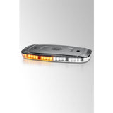 Hella Marine Mini LED Warning Lightbar, 10in, 12-24V, Fixed Mount, Clear Lens, Amber Light
