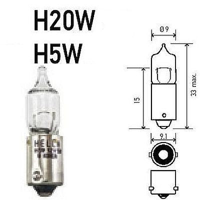 Hella Marine H5W Miniature Halogen Bulb, 12V, 5W, BA9s