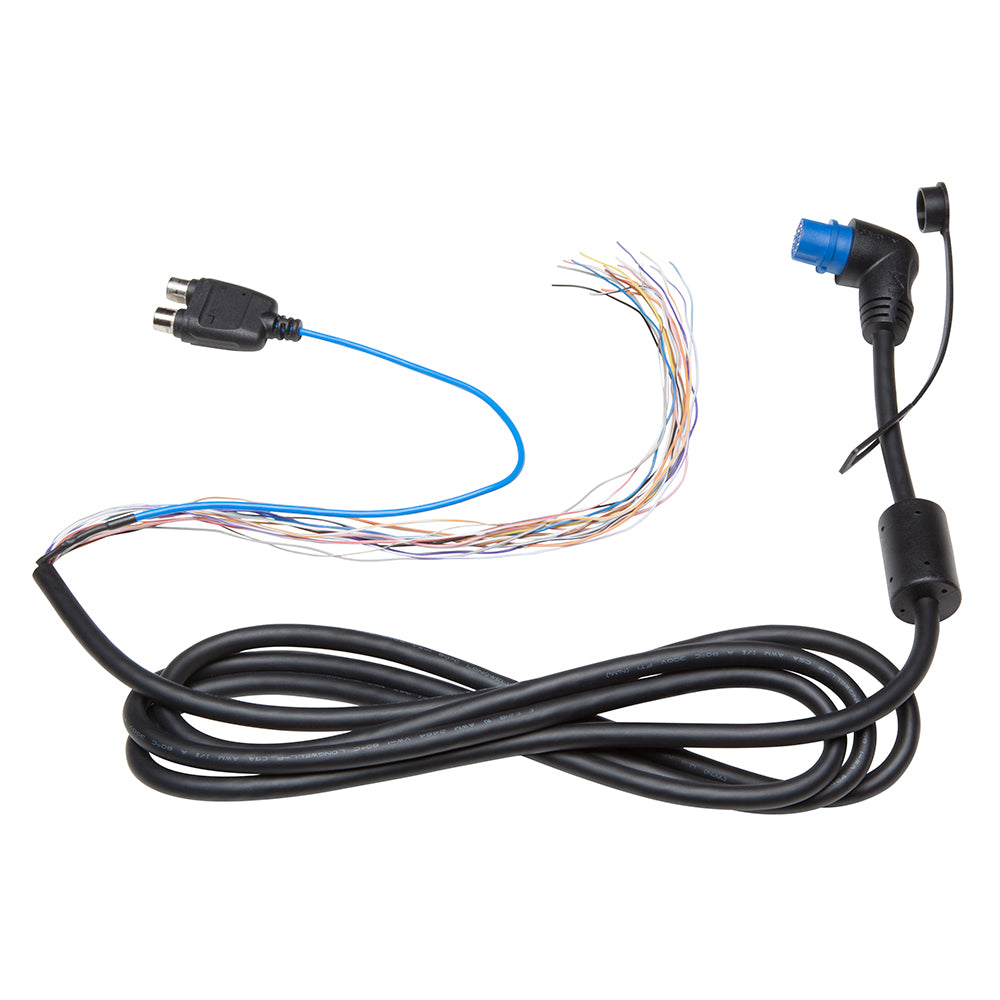 Garmin Right-Angle NMEA 0183 Audio/Data Cable, For GPSMAP 84/86 17-24 in, 7 ft, RCA Audio, Bare Wire