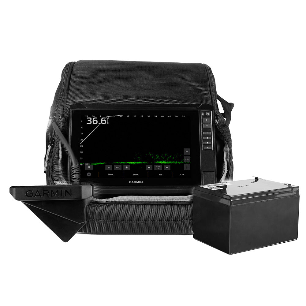 Garmin ECHOMAP UHD2 93sv LiveScope Ice Fishing Bundle, LVS32-IF Transducer, GLS 10 Sonar Module, 9 in