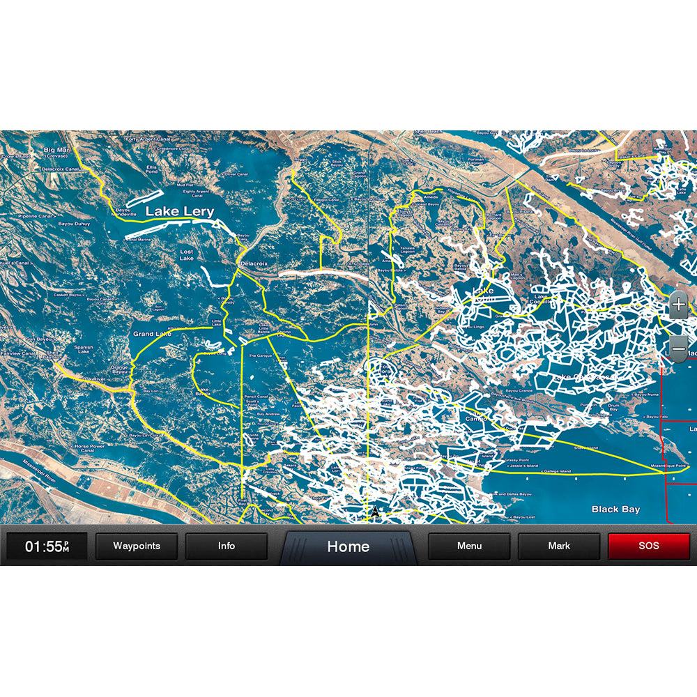 Garmin Standard Mapping Louisiana East Professional Chart Card, microSD/SD, High-Resolution Aerial Overlay, Oyster Leases, Artificial Reefs, State/Federal Offshore Boundaries