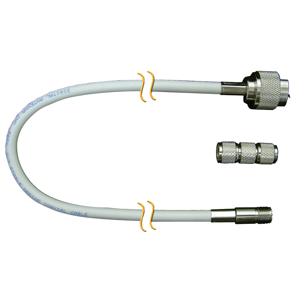 Digital Antenna - RG-8X Cable - With N Male, Mini-UHF Female, 20'
