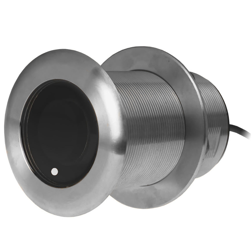 Simrad XSonic SS75H Depth/Temp Thru-Hull CHIRP Transducer, Stainless Steel Housing, 130-210kHz, 600W, 12 Degree Tilt, 9-Pin, 10m Cable