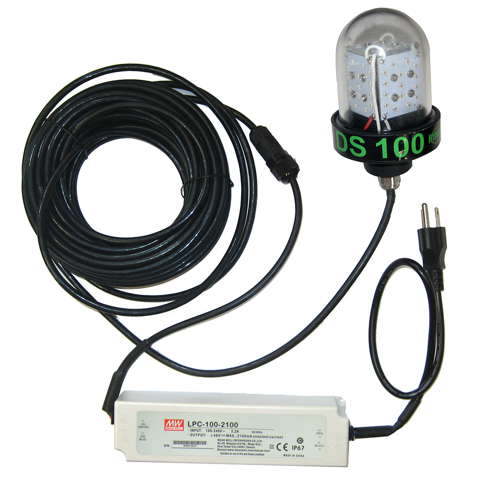 Hydro Glow - DS100 Underwater Dock Light - 100W/120VAC, Green Sinking Style