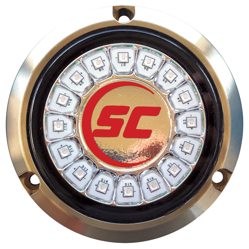 Shadow - Caster Cool Red Single Color Underwater Light, 16 LEDs, Bronze