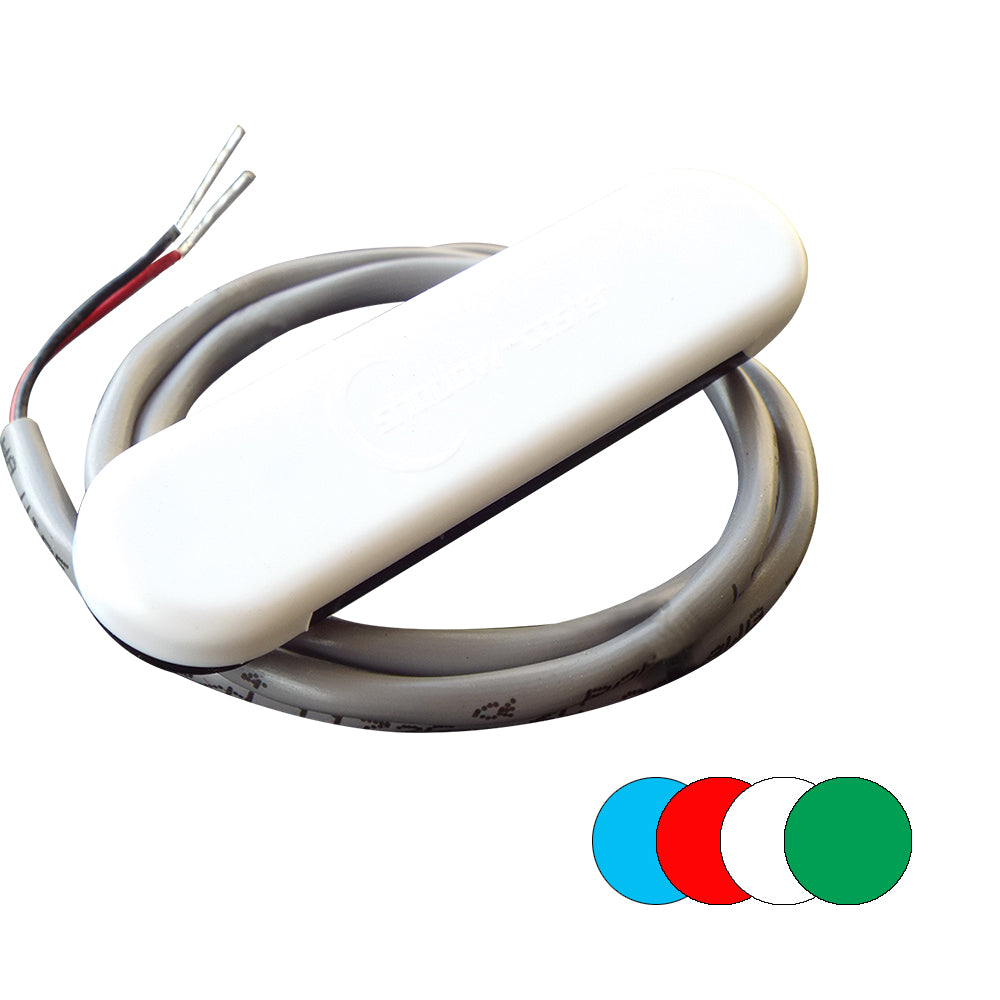 Shadow - Caster Courtesy Light with 2' Lead Wire, White ABS Cover, RGB Multi-Color, 4-Pack