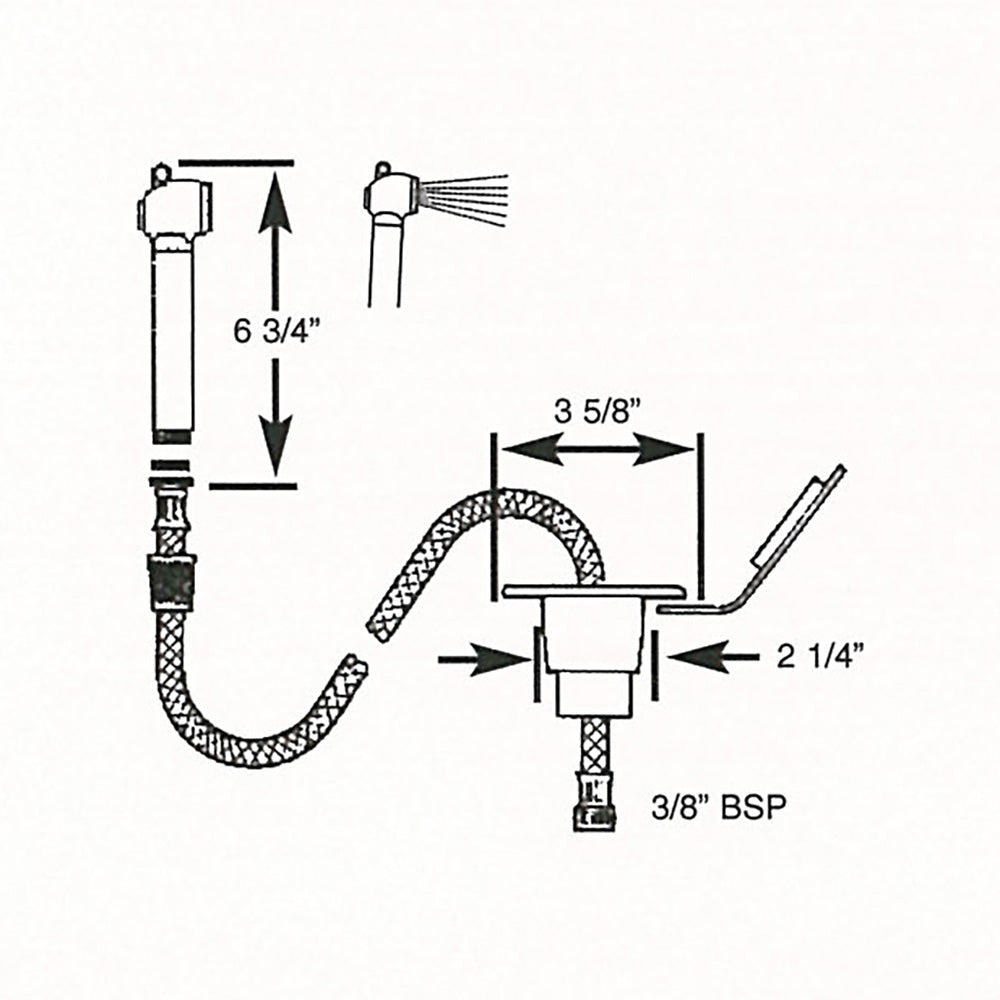 Scandvik - Recessed Transom Shower - With 6' Hose, White
