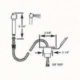 Scandvik - Recessed Transom Shower - With 6' Hose, White