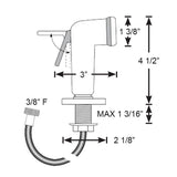 Scandvik - Straight Handle Pull Out Sprayer - White, With 6' Hose