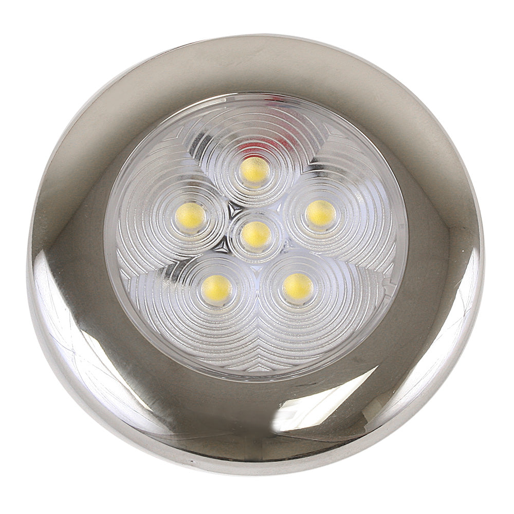 Scandvik - B3 Downlight - Surface Mount, Cool White, SS Trim, IP67, 12/24V