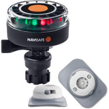 Navisafe - Navilight - 2NM, Tricolor, w/Navimount Base & RIB Mount, White