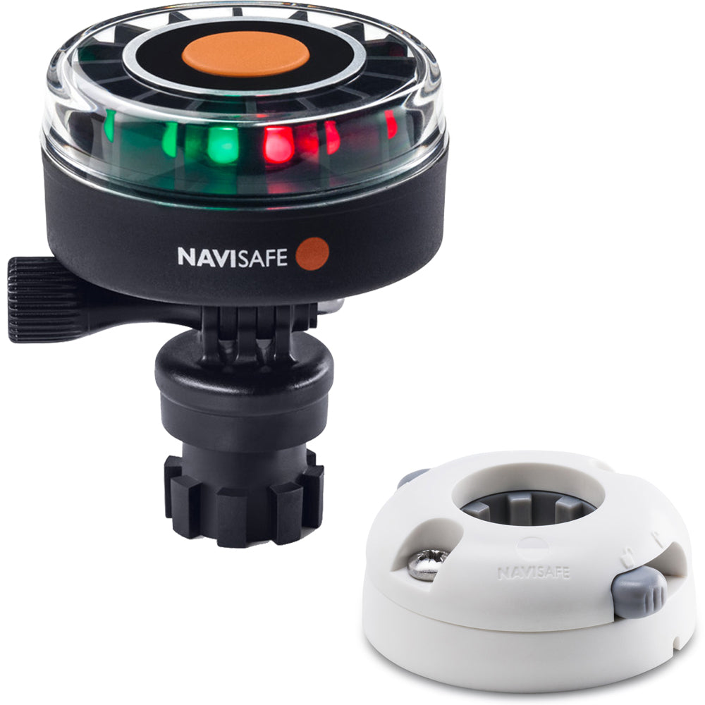 Navisafe - Navilight - 2NM Tricolor, w/Navimount Base & Horizontal Mount, White