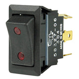 Cole Hersee - Sealed Rocker Switch - Small Round Pilot Lights, SPDT, On-Off-On, 4 Blade